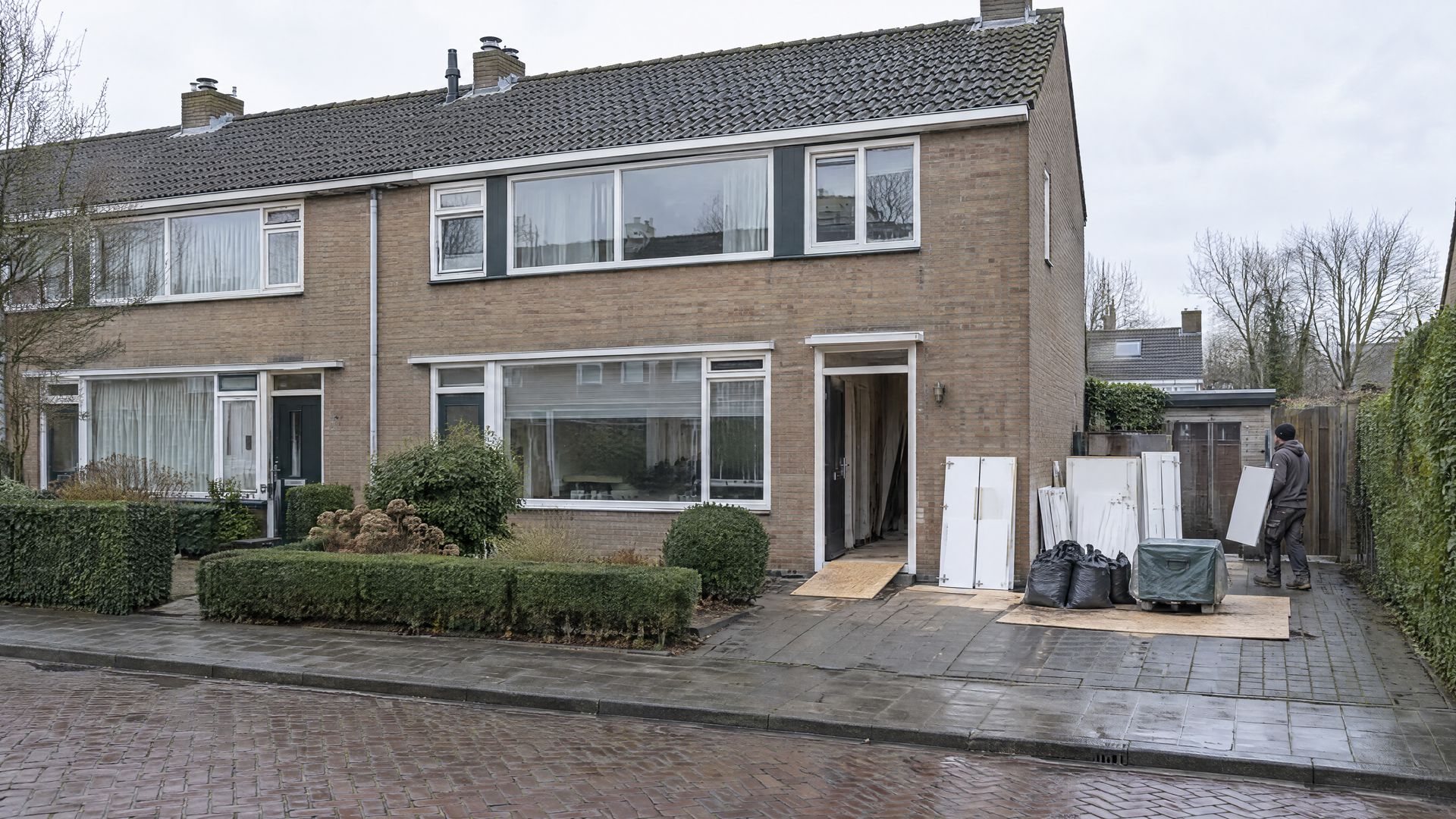 Rijtjeshuis in Purmerend dat wordt voorbereid op stripwerk